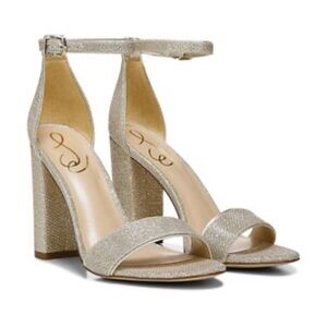 Sam Edelman  Silver Ankle Strap Heels. Size 8. Great Condition